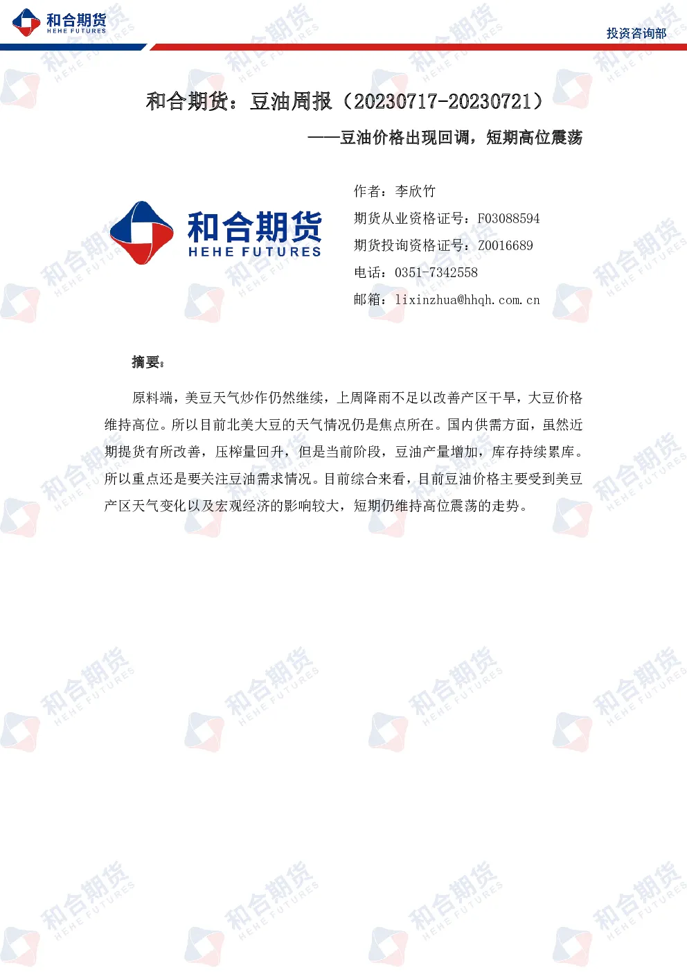 报告封面