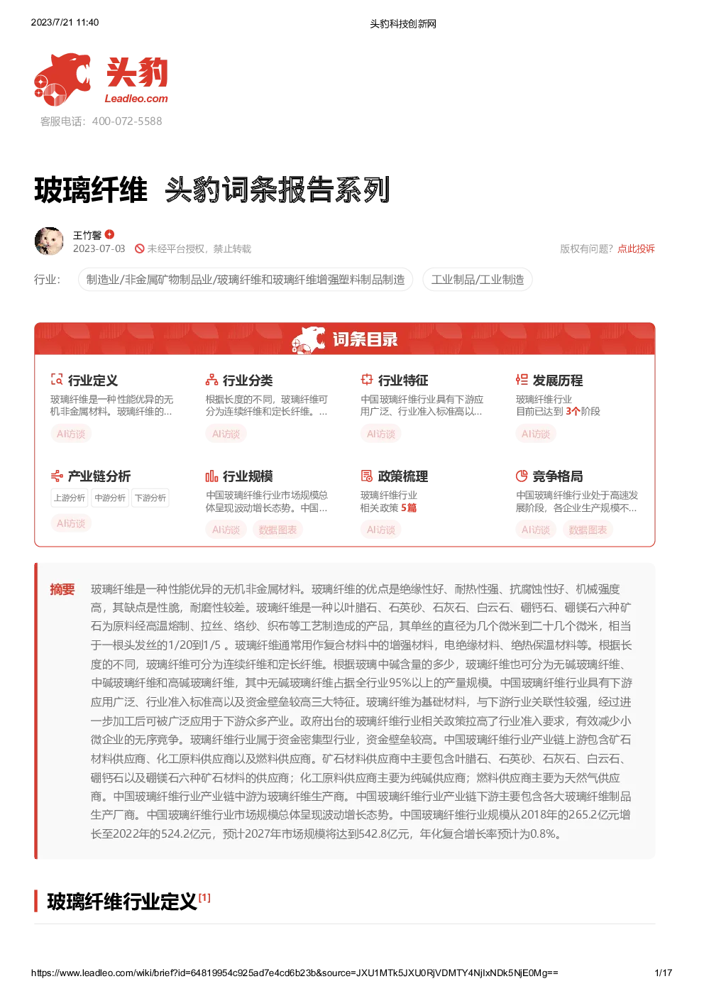 报告封面