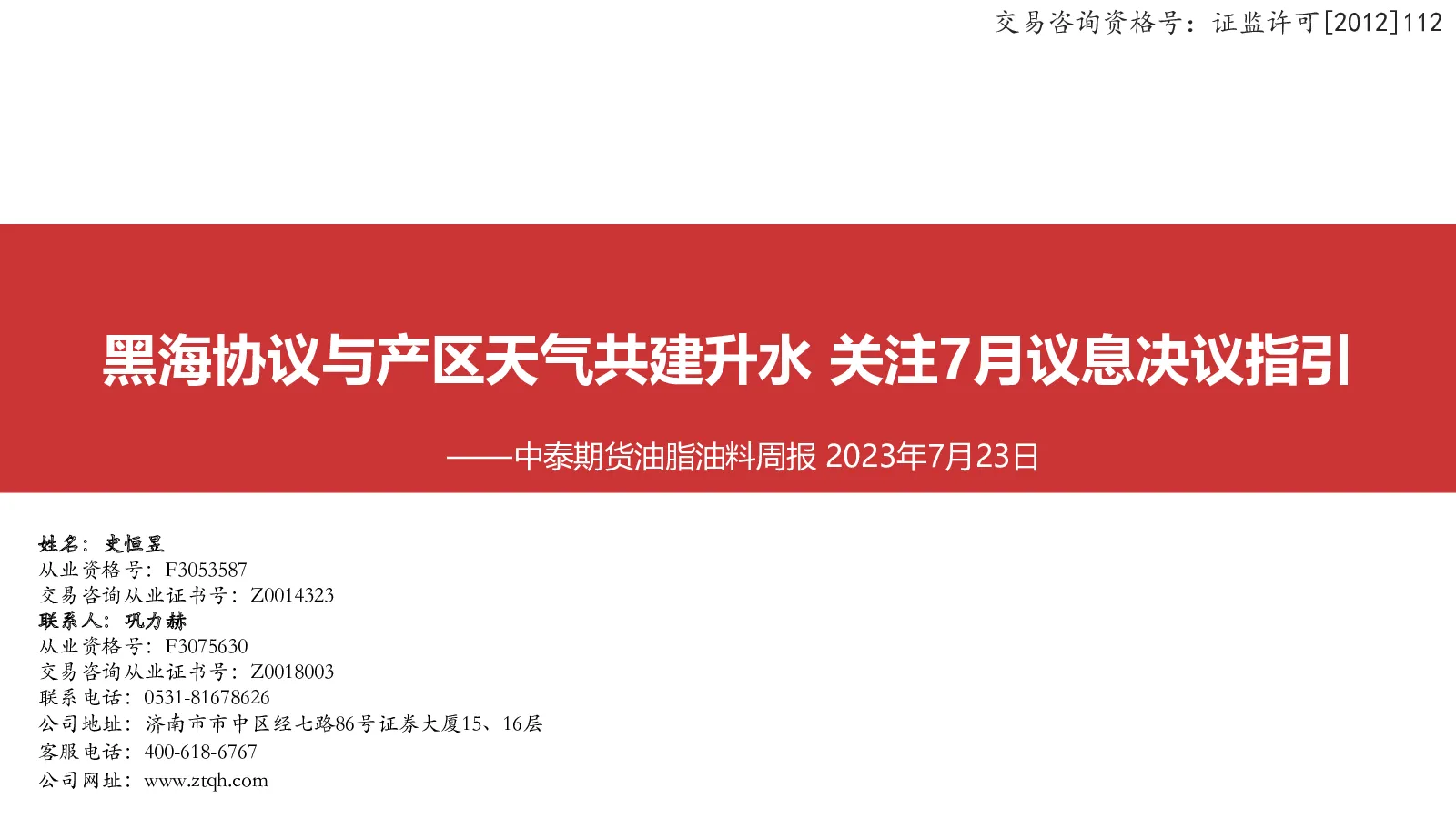 报告封面