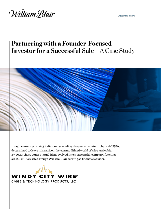 借助专注创始人的投资者促成的一家成功公司出售