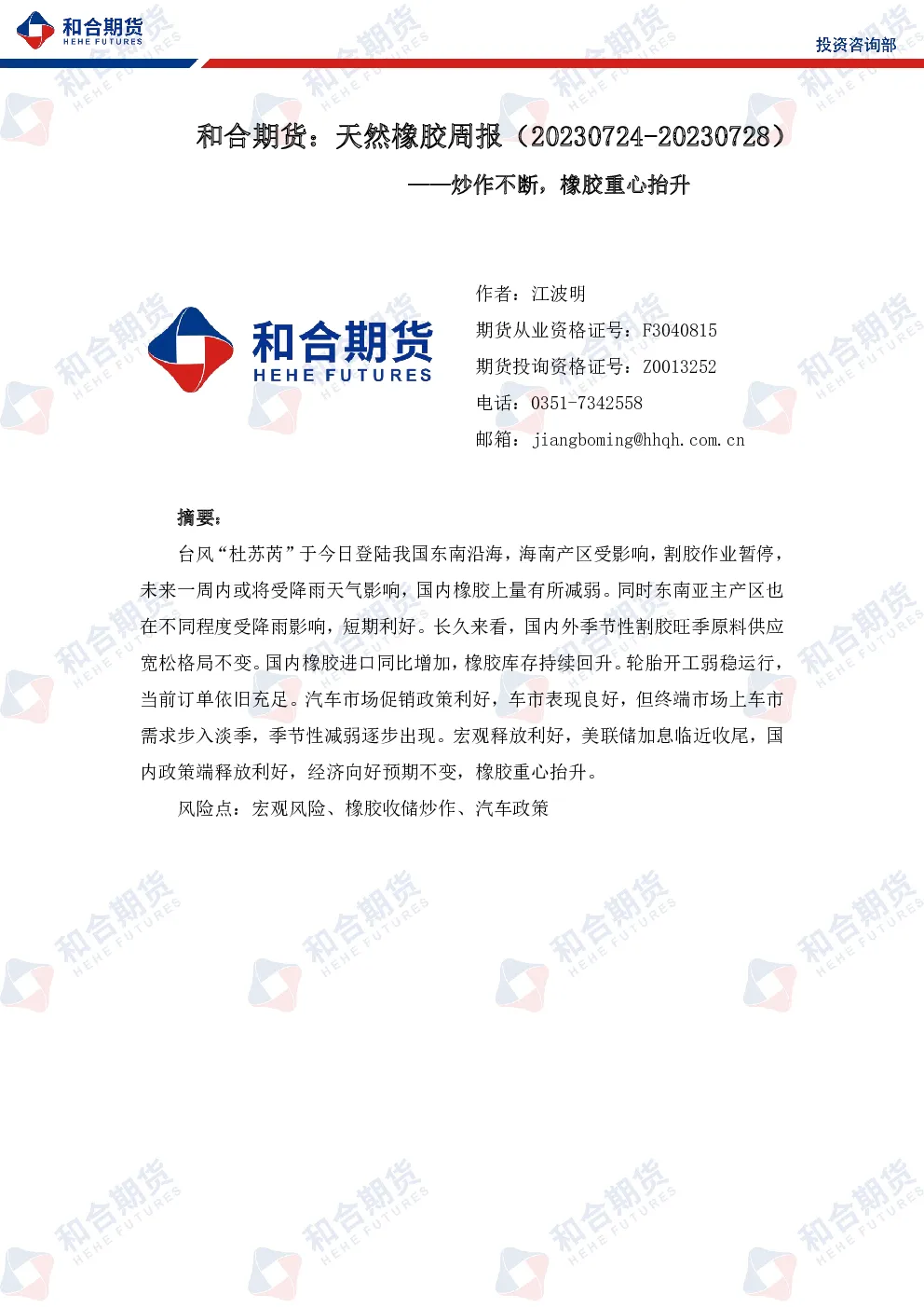 报告封面