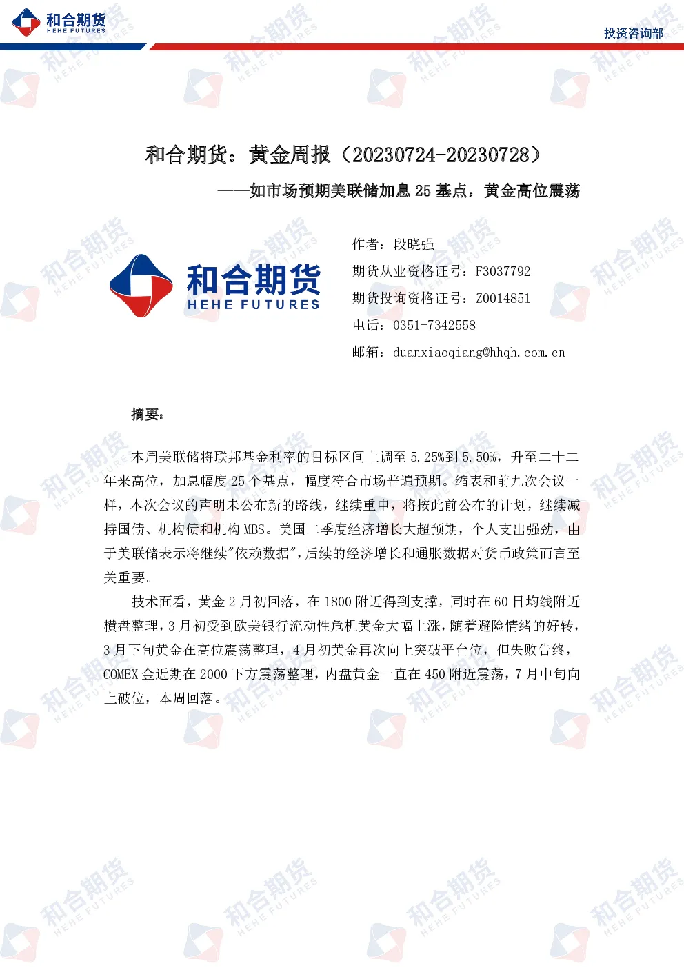报告封面