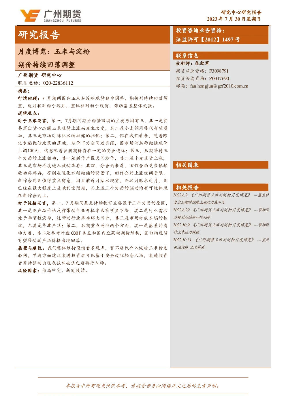 报告封面