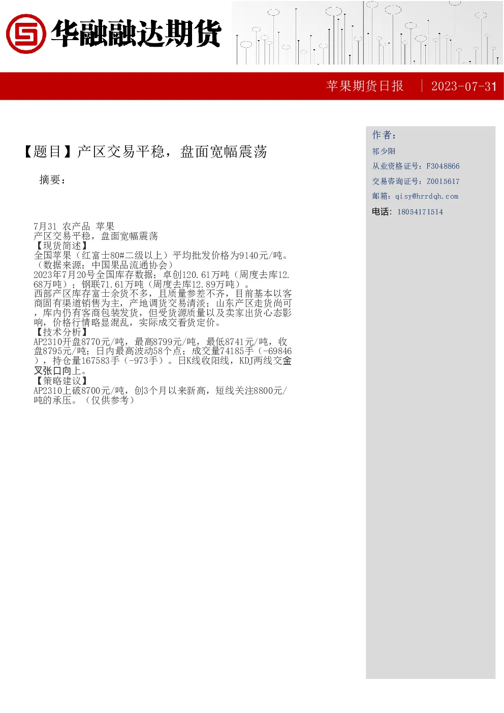报告封面