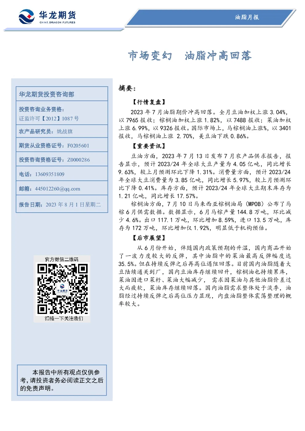 报告封面