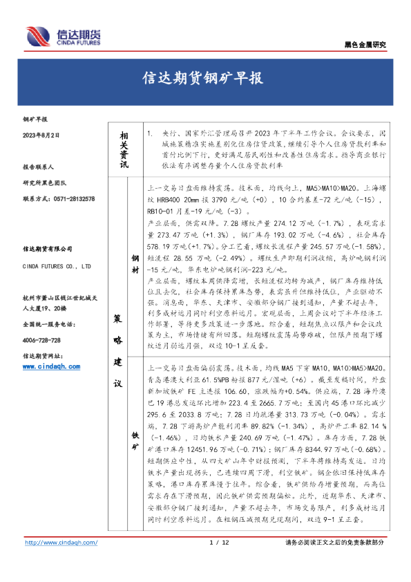 钢矿早报