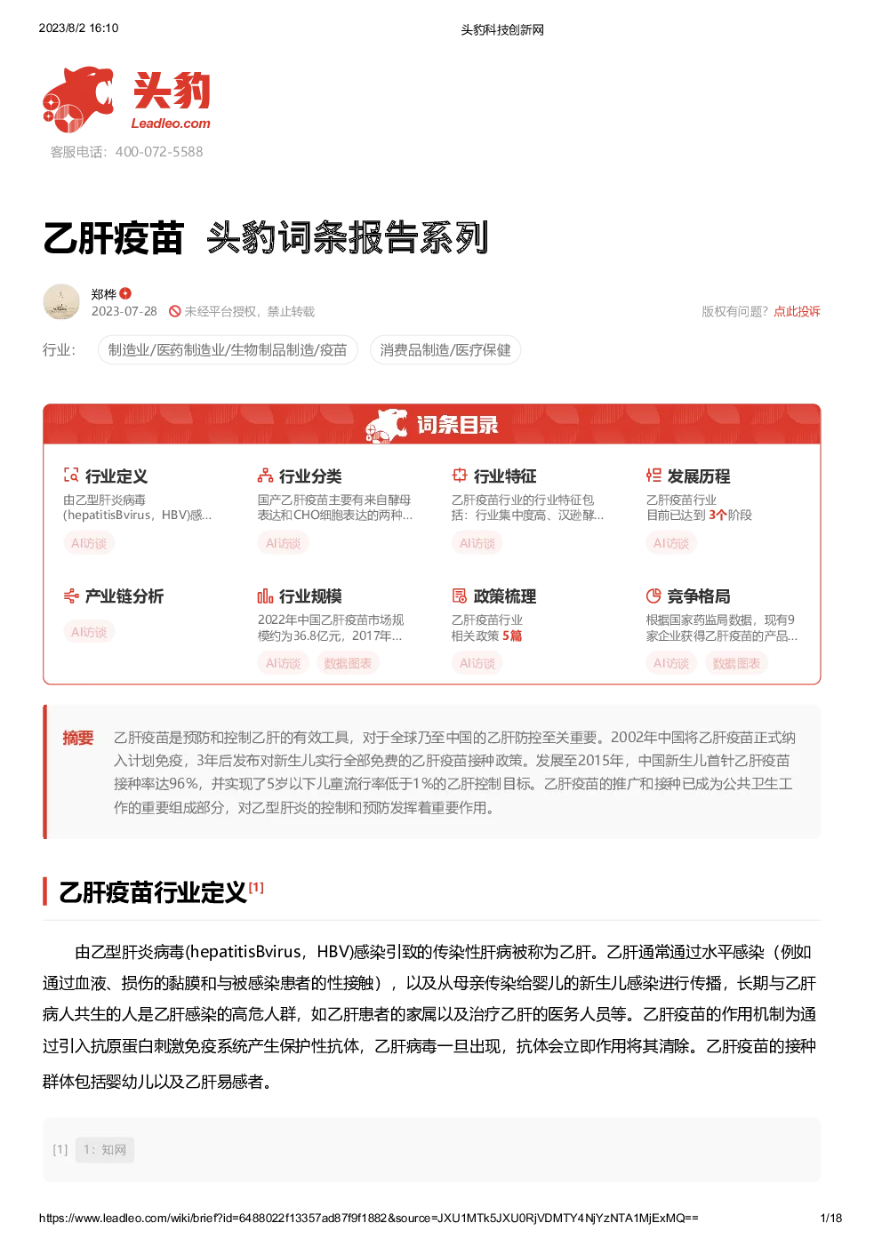 报告封面