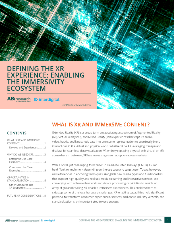 定义 XR 体验 : 实现沉浸式生态系统