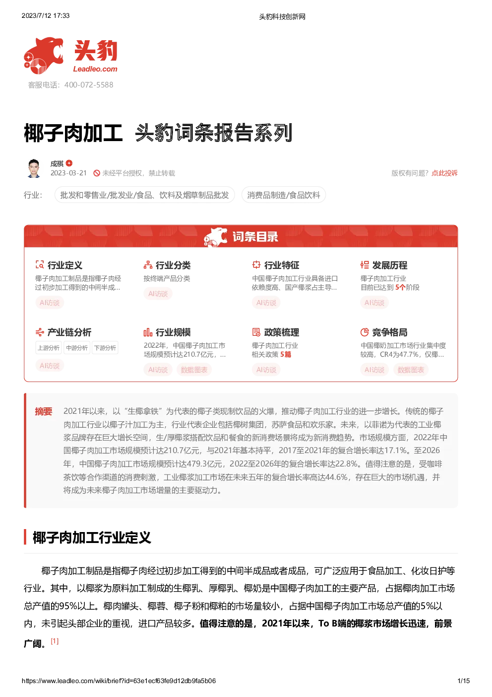 报告封面