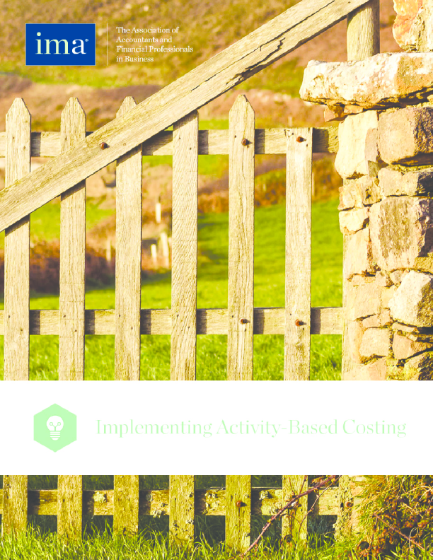 实施基于活动的成本计算