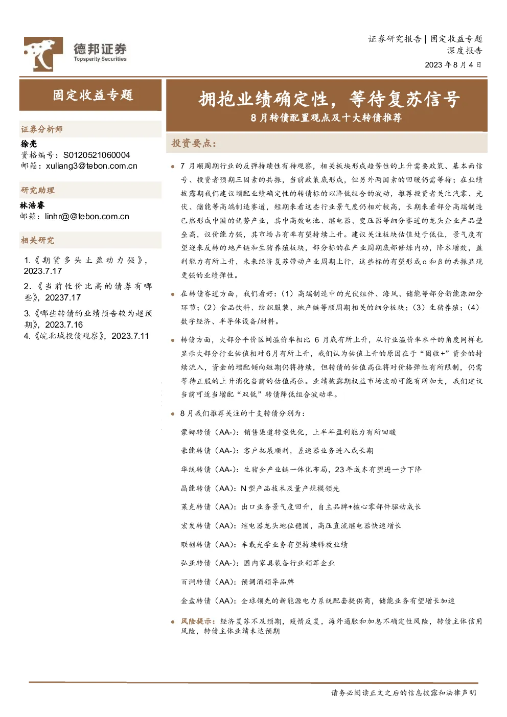 报告封面