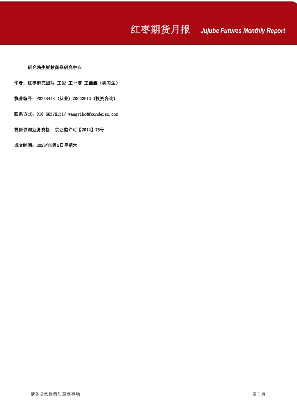 报告封面