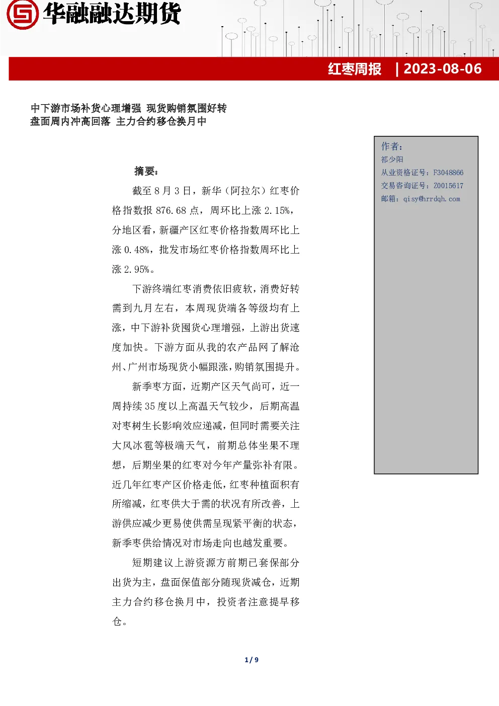 报告封面