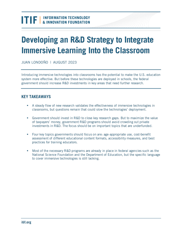 制定研发战略 ， 将沉浸式学习融入课堂