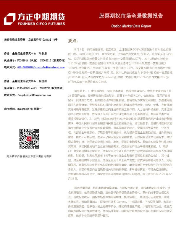 股票期权市场全景数据报告