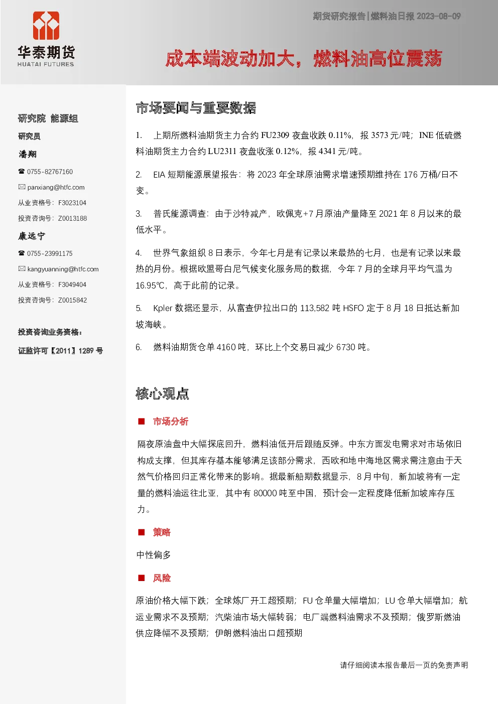 报告封面