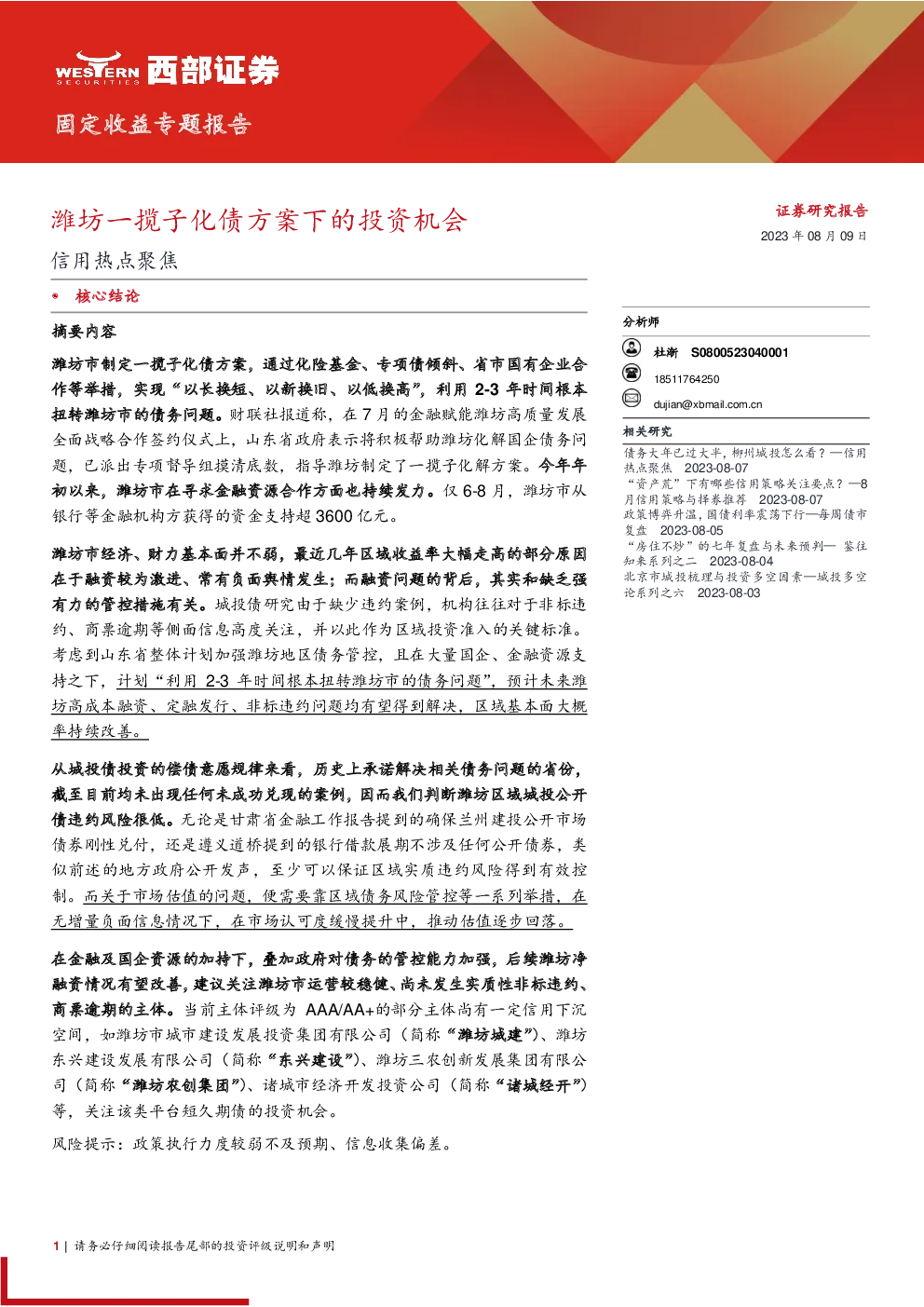 报告封面
