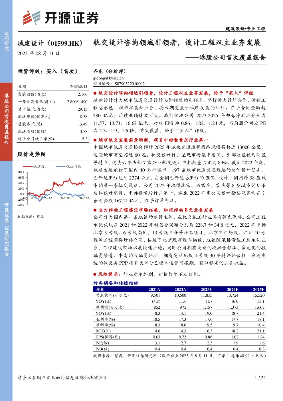 轨交设计咨询领域引领者，设计工程双主业齐发展