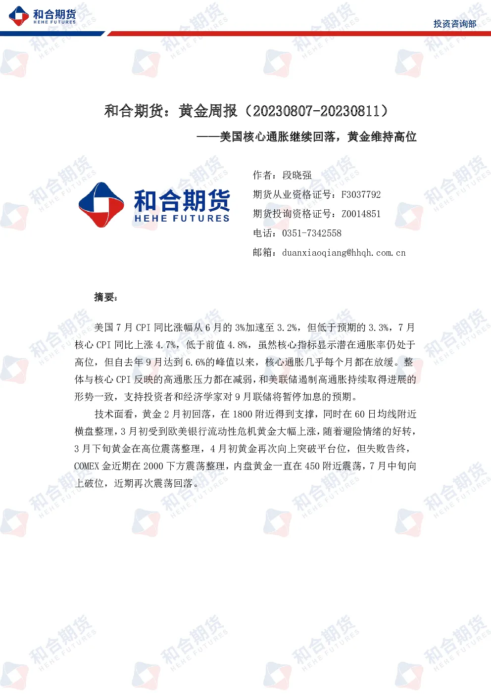 报告封面