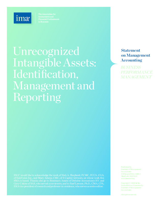 未确认无形资产识别管理与报告