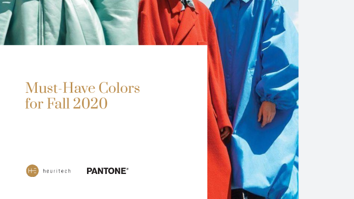 2020 年秋季必备颜色