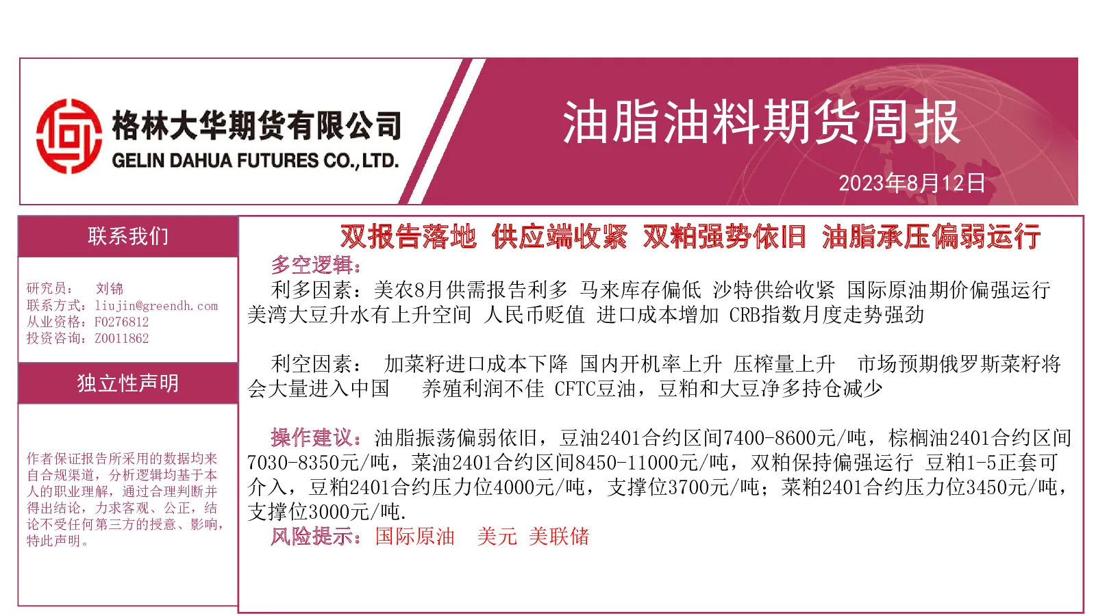 报告封面