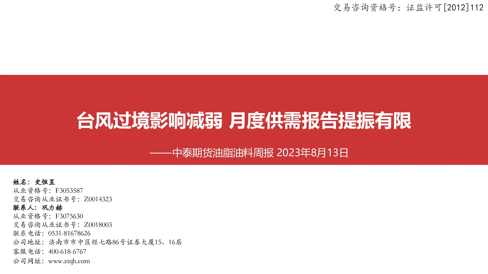 报告封面