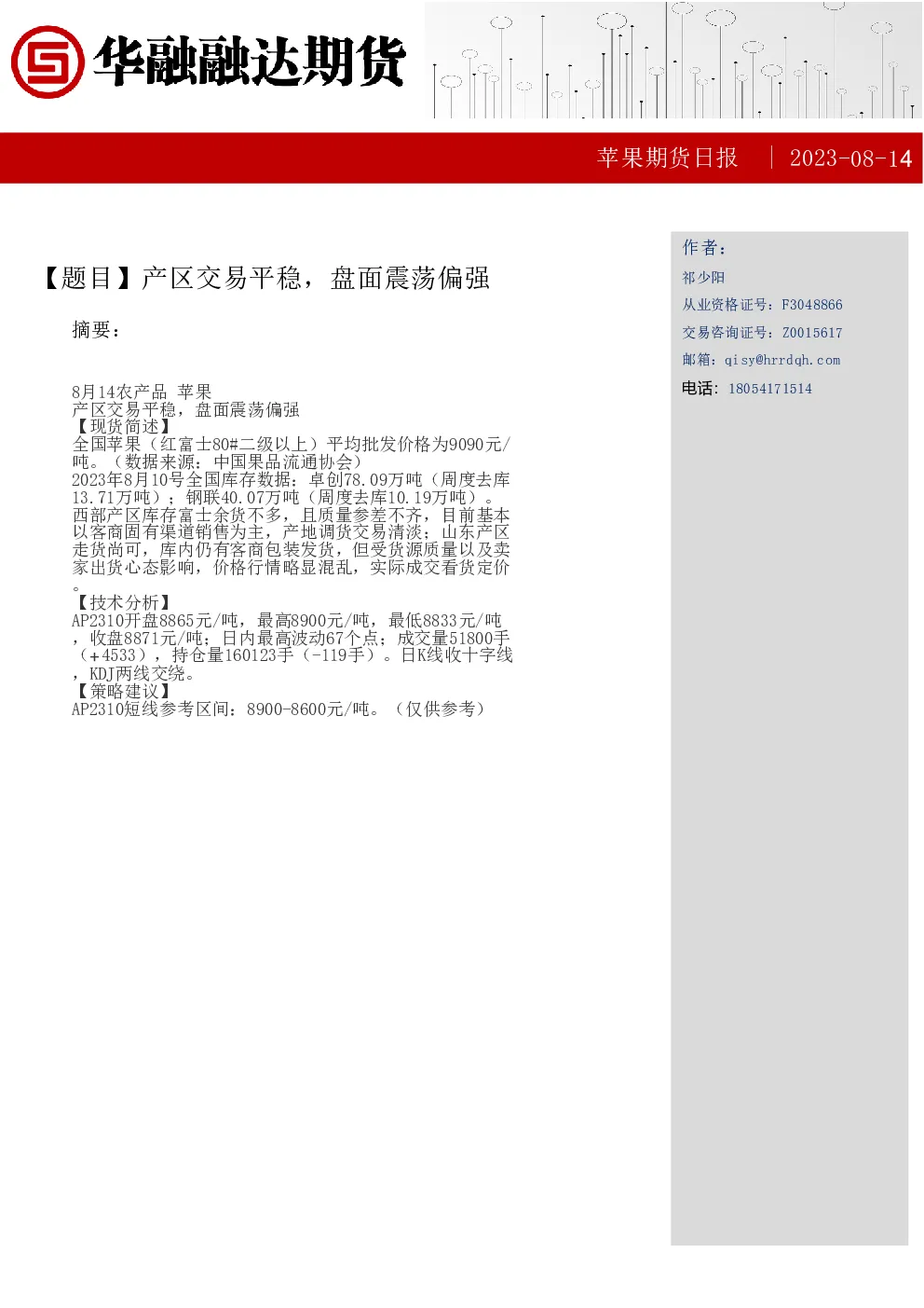 报告封面