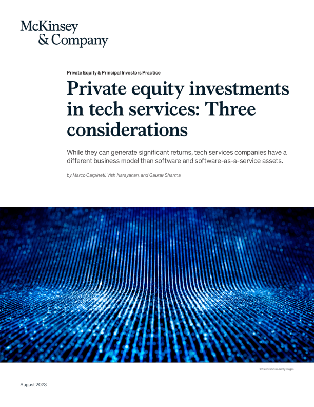 技术服务中的私募股权投资 ： 三个考虑因素