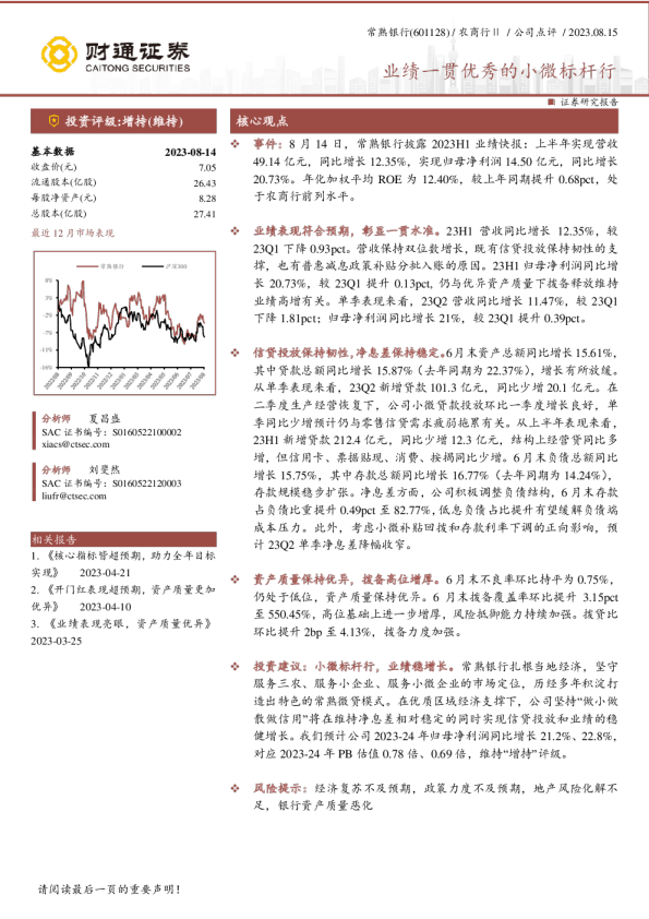 业绩一贯优秀的小微标杆行