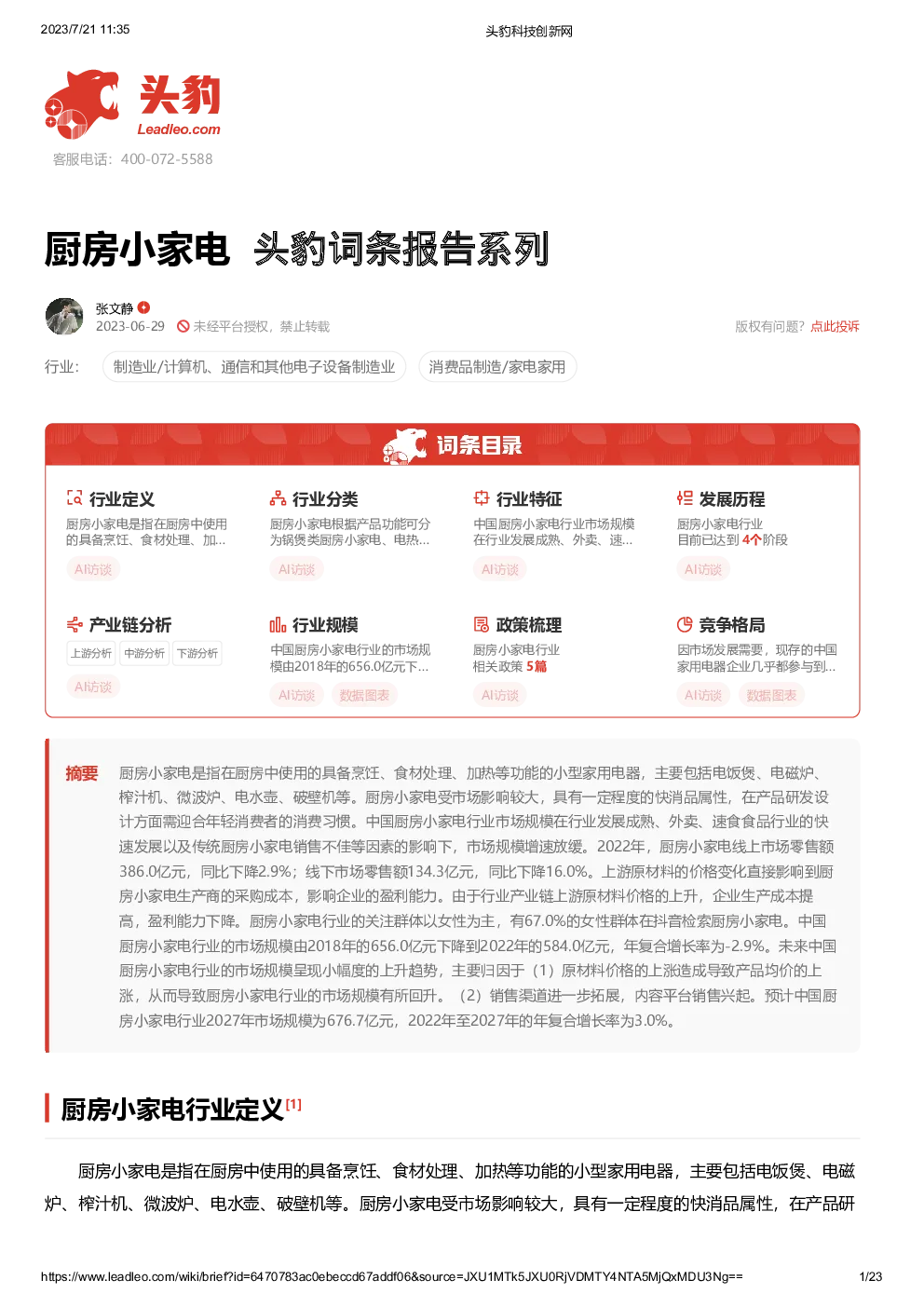 报告封面
