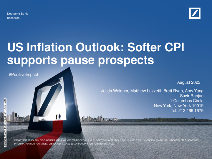 美国通胀前景 ： CPI 疲软支持暂停前景