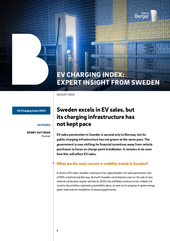 电动汽车充电指数 ： 来自瑞典的专家见解