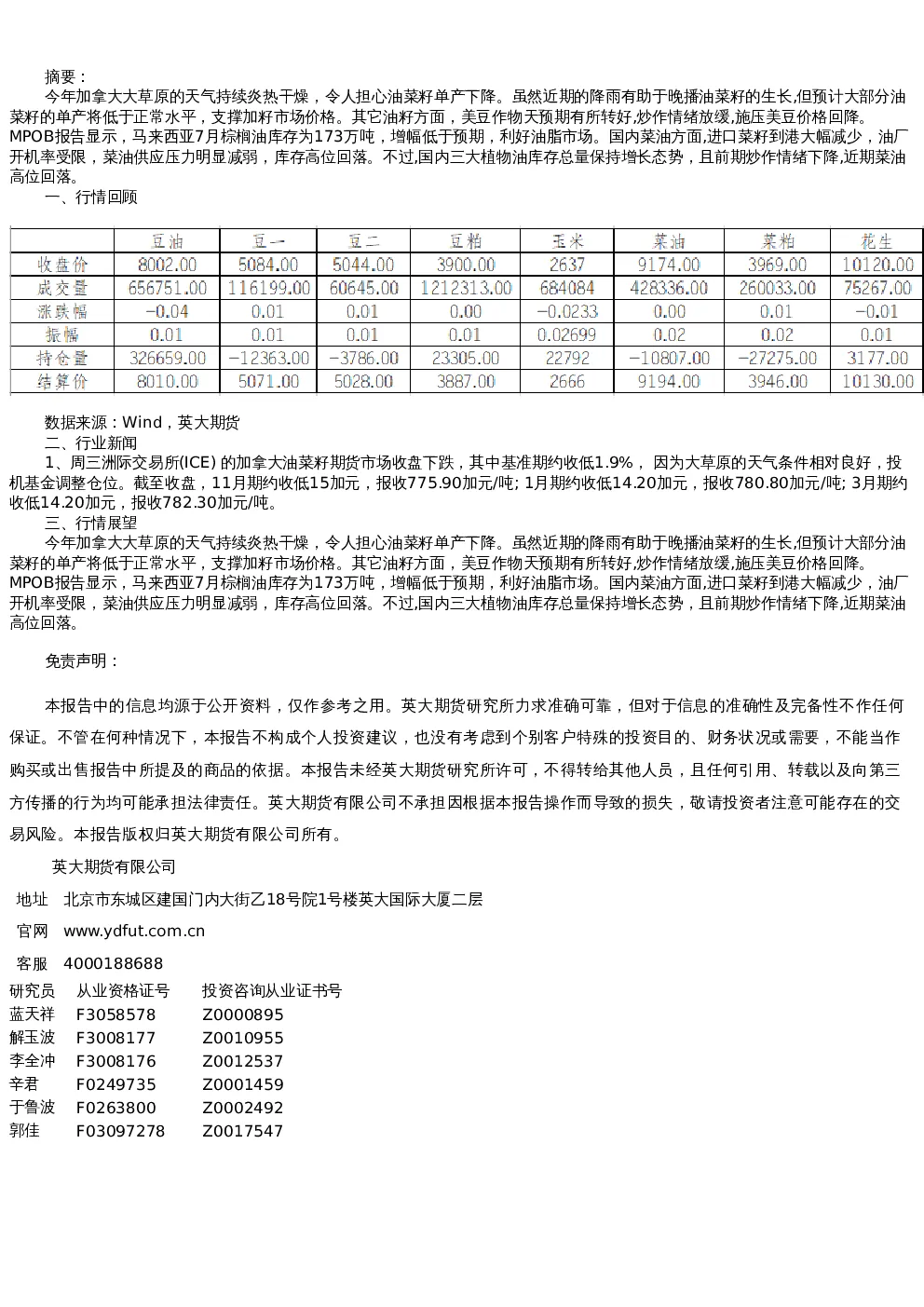 报告封面
