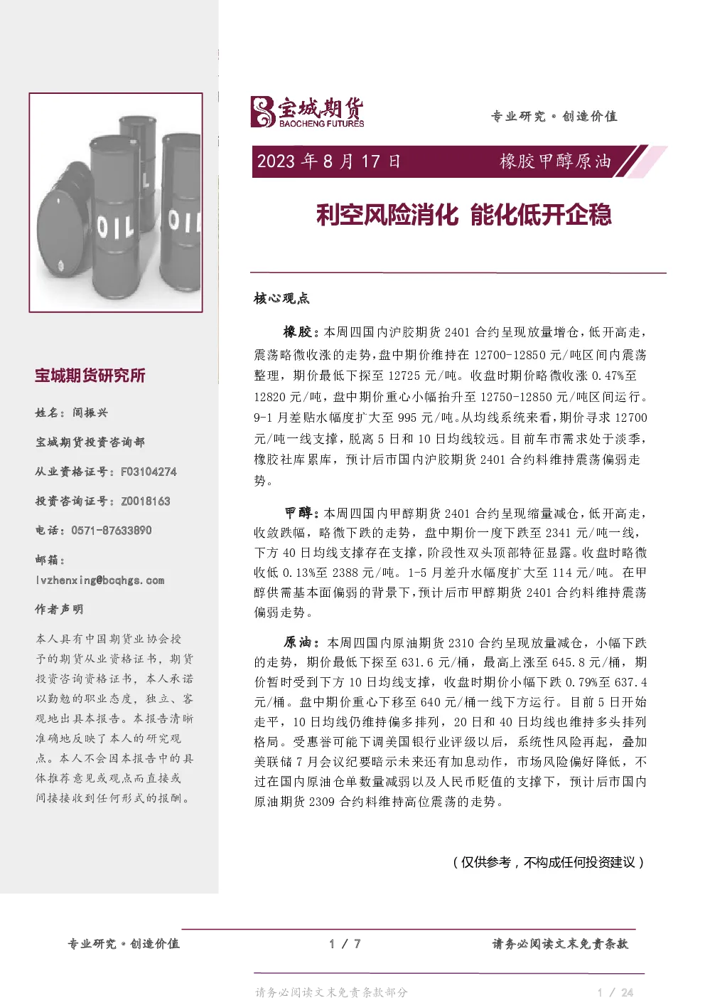 报告封面