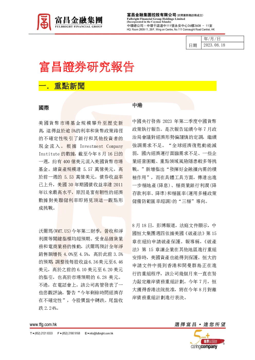 报告封面