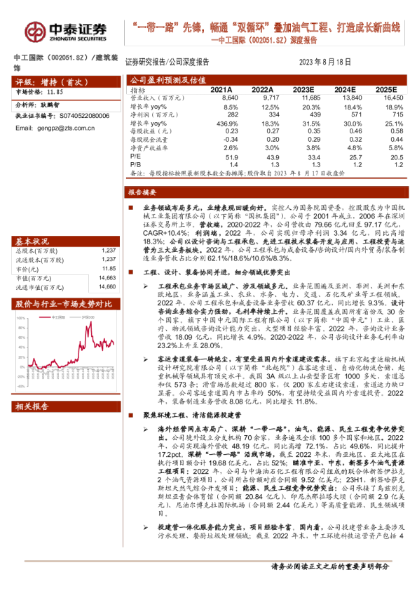 ：“一带一路”先锋，畅通“双循环”叠加油气工程、打造成长新曲线-20