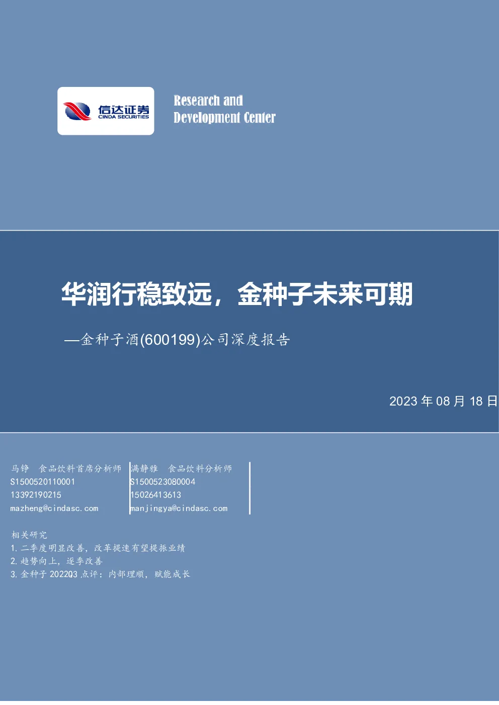 报告封面