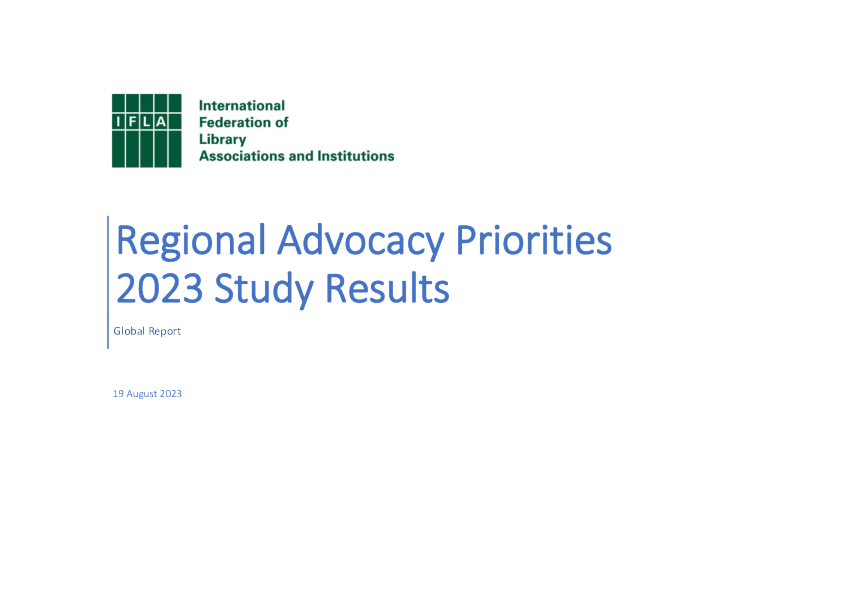 区域倡导优先事项研究结果 2023