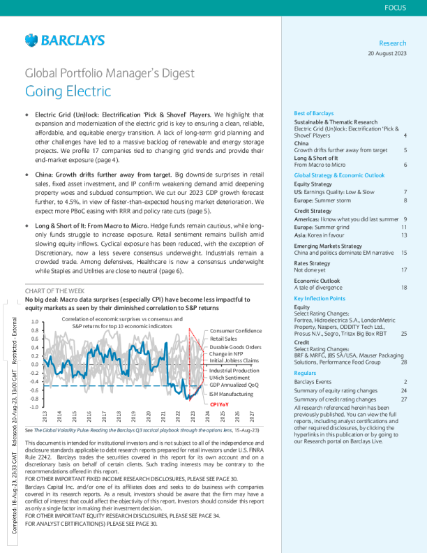全球投资组合经理文摘 ： 走向电动
