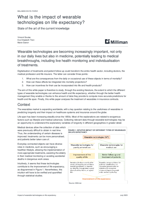 可穿戴技术对预期寿命有何影响？