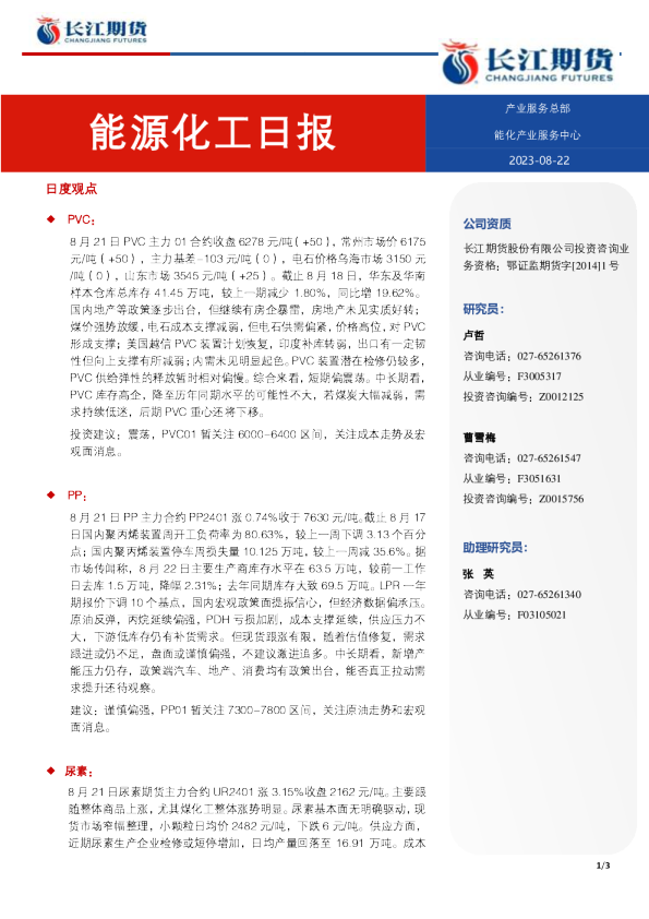 能源化工日报