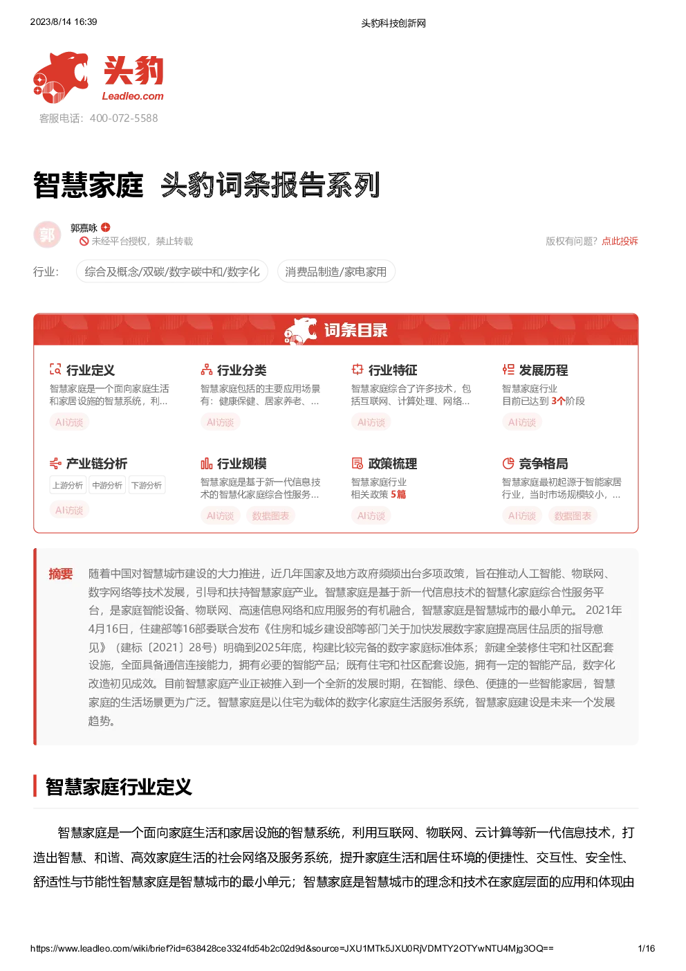 报告封面