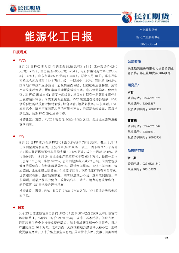 能源化工日报
