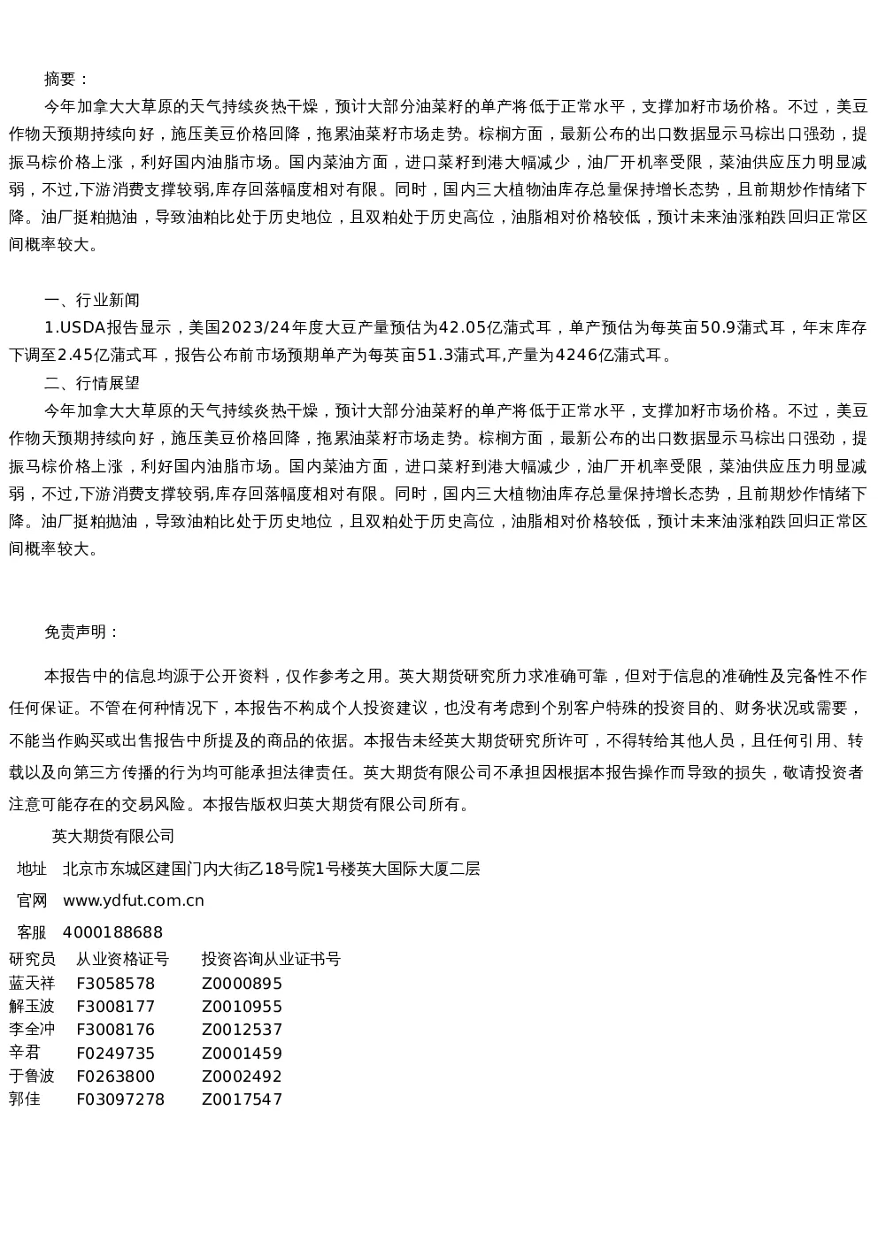 报告封面