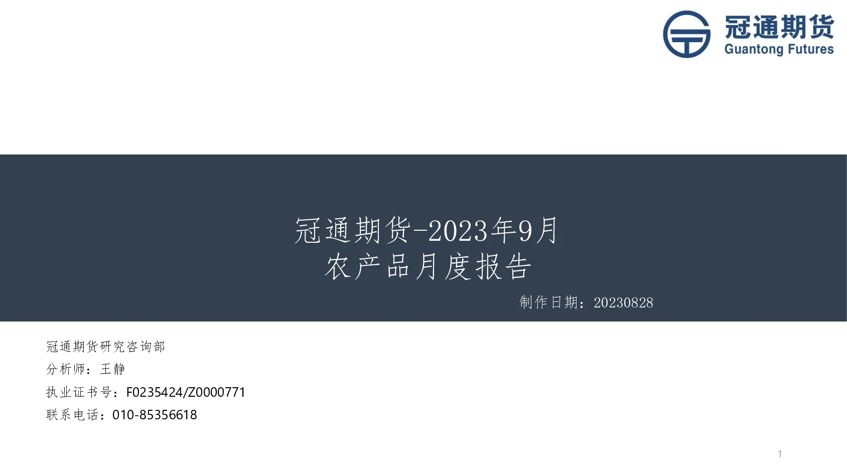 报告封面