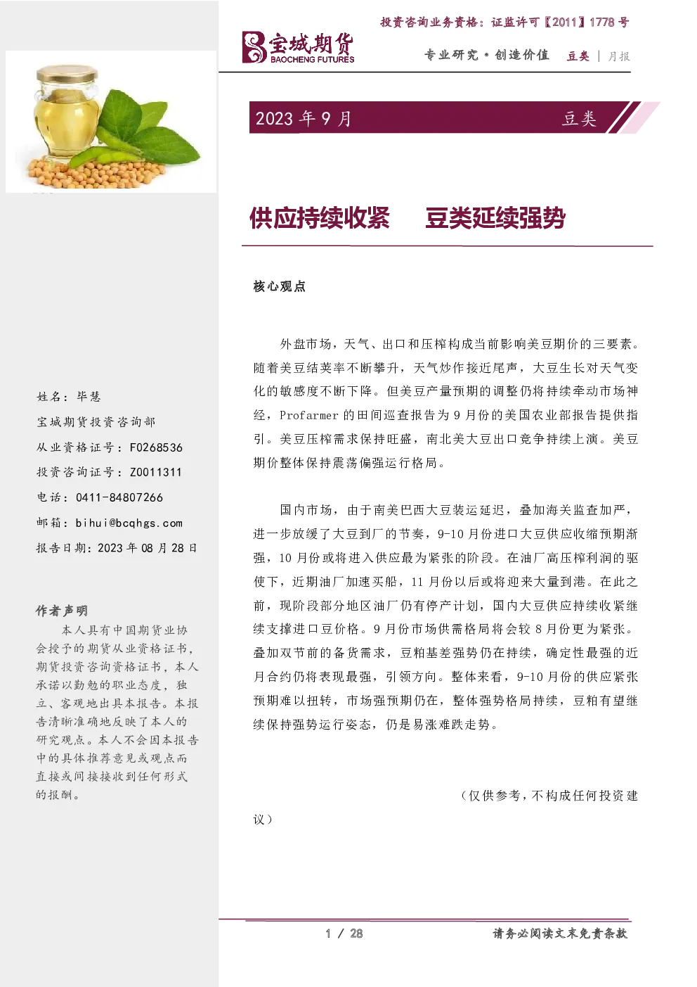 报告封面