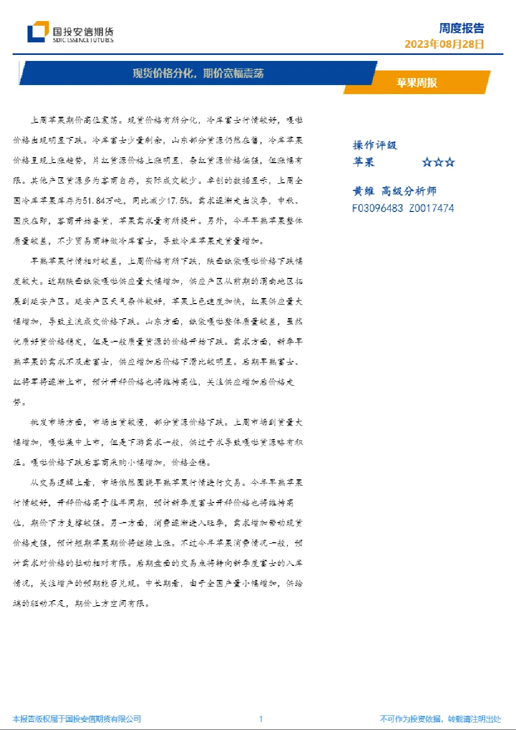 报告封面