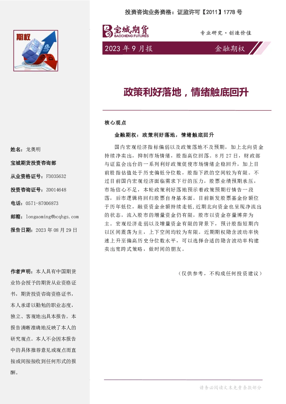 报告封面