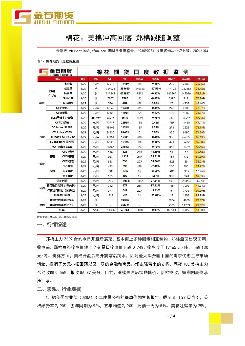 报告封面